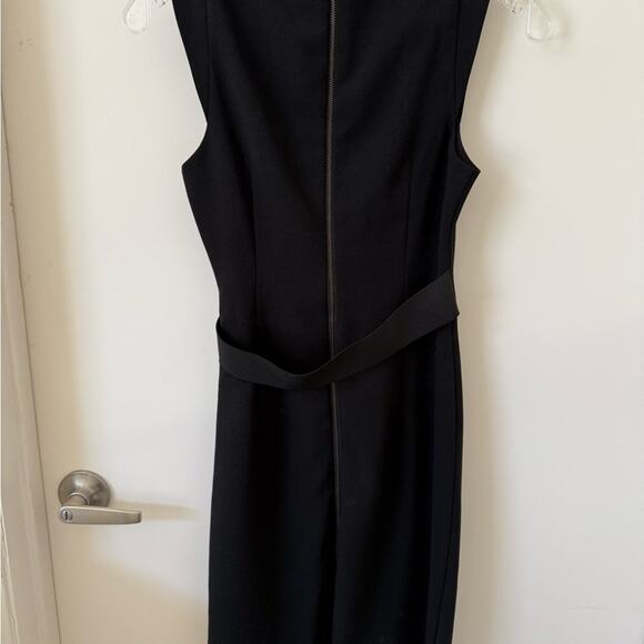 Kenneth Cole Sz. 00 New York Black Sheath Cocktail Dress Office Workwear Modern - Picture 2 of 4